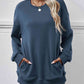 Dropped Shoulder Sweatshirt with Pockets