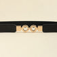 Black, Caramel, or White One Size PU Leather Belt