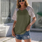 Leopard Round Neck Short Sleeve T-Shirt