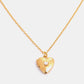 Zircon Heart Shape 14K Gold-Plated Pendant Necklace