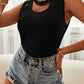 Amanda Black Cutout Sleeveless Top