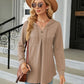 Full Size Long Sleeve Hooded Blouse