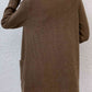 Open Front Rib-Knit Cardigan with Pockets