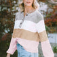 Round Neck Buttoned Long Sleeve Sweater