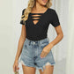 Full Size Twisted V-Neck T-Shirt