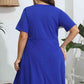 Plus Size Round Neck Openwork Dress