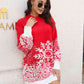 Christmas Snowflake Pattern Sweater Dress