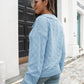 Johnny Collar Dropped Shoulder Sweater