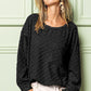 BiBi Checkered Round Neck Exposed Seam Top - Brand BiBi