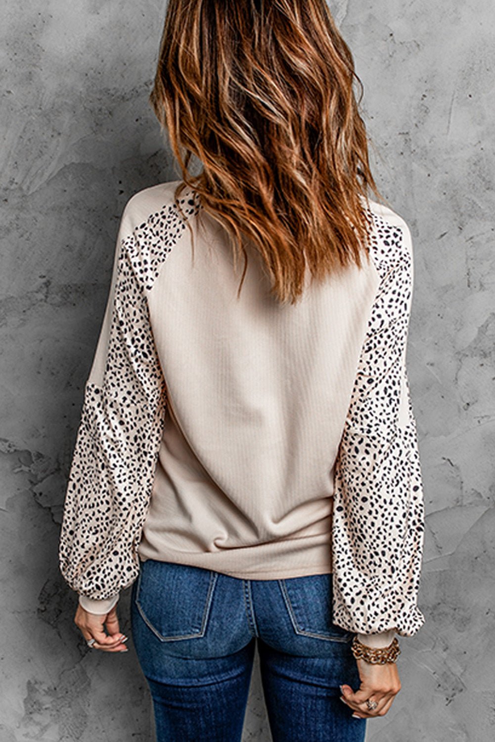 Women's Leopard Raglan Sleeve Top