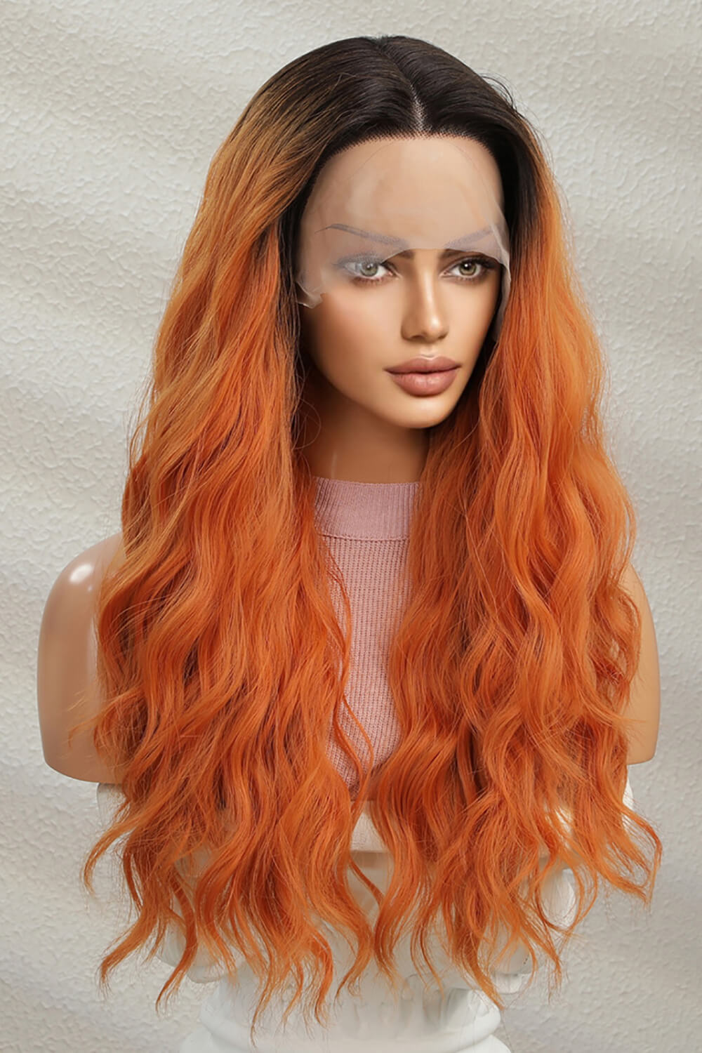 13*2" Women's Lace Front Wigs Synthetic Long Wave 24" 150% Density