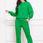 Comfy n' Cozy Round Neck Long Sleeve Sweatshirt and Pants Set