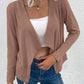 ZeldaMarie Open Front Zipper Pocket Cardigan