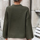 Mock Neck Dropped Shoulder Pullover Sweater