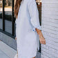 Button Up Collared Neck Long Sleeve Shirt Dress