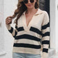 KnittedEmporium Striped Johnny Collar Sweater