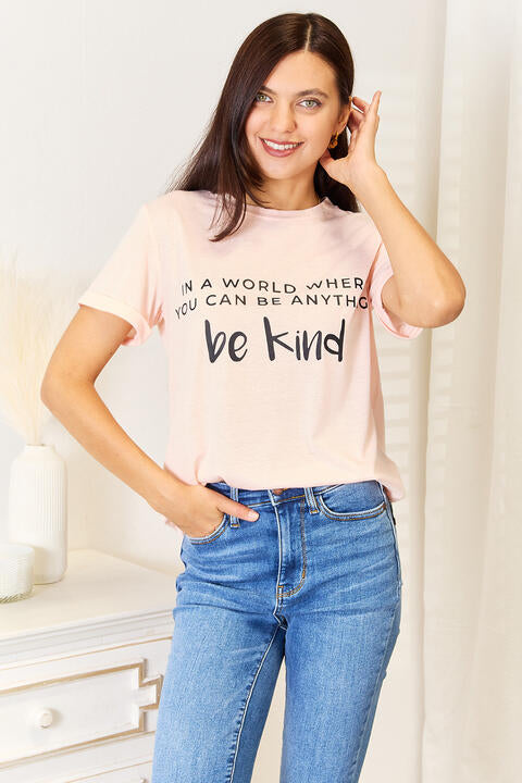 Simply Love Slogan Graphic Cuffed T-Shirt *