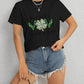 Lucky Clover Round Neck Short Sleeve T-Shirt