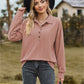 Full Size Collared Neck Long Sleeve Blouse