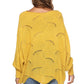 Full Size Round Neck Long Sleeve Openwork Sweater