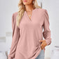 Notched Long Sleeve T-Shirt