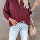 Buttoned Drop Shoulder Top