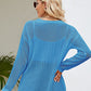 Lace-Up Slit Knit Top