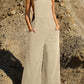 Pocketed Wide Leg Overall