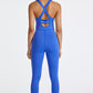 Crisscross Back Wide Strap Active Jumpsuit