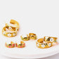 Stainless Steel 18K Gold Plated Ring Shape C-Hoop Earrings