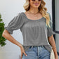 Full Size Short Flounce Sleeve Top