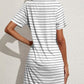 Pocketed Striped Round Neck Short Sleeve Dress