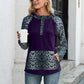 Leopard Raglan Sleeve Hoodie