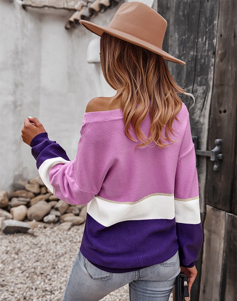 Bella Color Block Thermal Sweater