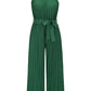 Cutout Tied Pleated Sleeveless Jumpsuit