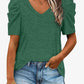 V-Neck Puff Sleeve Tee