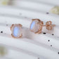 High Quality Natural Moonstone 925 Sterling Silver Stud Earrings