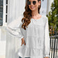 Swiss Dot Flounce Sleeve Blouse
