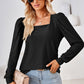Square Neck Puff Sleeve T-Shirt