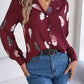 Button Up Printed Collared Neck Shirt