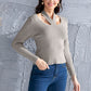 Halter Neck Long Sleeve Sweater