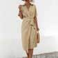 Tied Slit Short Sleeve Dress