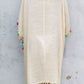 One Size Tassel Detail Embroidery Dress