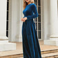 OhSoMaxi Tie Front Round Neck Long Sleeve Maxi Dress