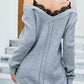 ZELDAlea Openwork V-Neck Long Sleeve Sweater