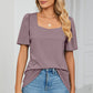 Square Neck Short Sleeve T-Shirt
