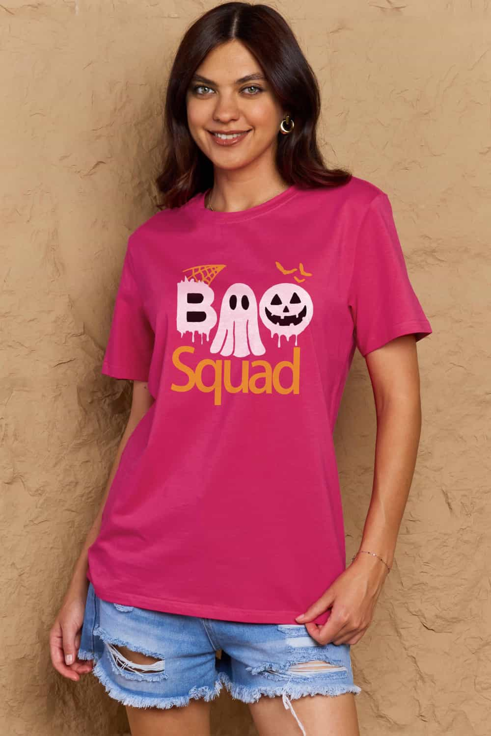 Simply Love Halloween Full Size BOO SQUAD Graphic Cotton T-Shirt