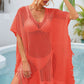 SO SUMMER One Size Fringe Trim Openwork Cover Up