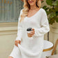 CozyWonders V-Neck Long Sleeve Sweater Dress