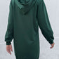 Women's Drawstring Puff Sleeve Hooded Dress